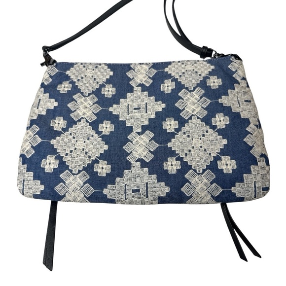 Botkier Trigger Blue Cream Denim Embroidered Crossbody Bag - Picture 13 of 15